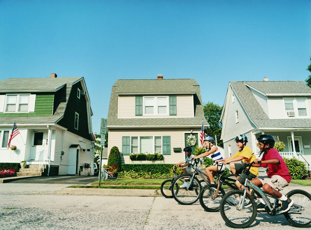 Suburban Neighborhood in U.S. Summer 2019