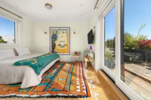 Williamsburg bedroom with terrace - open houses for June 8 and 9