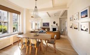 dining room in Greenwich Village home - open houses for September 28 and 29