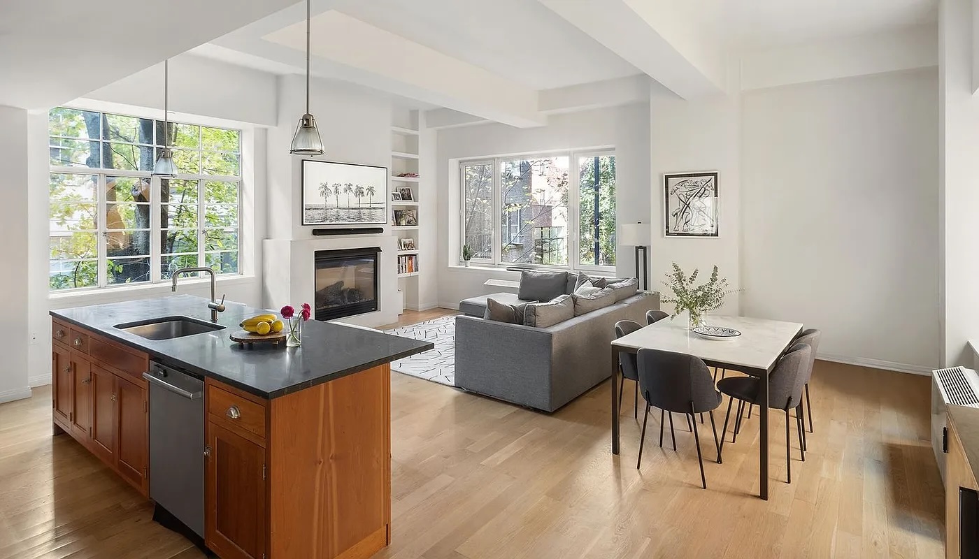 living room in Brooklyn Heights 2-bedroom - open houses for January 18 and 19