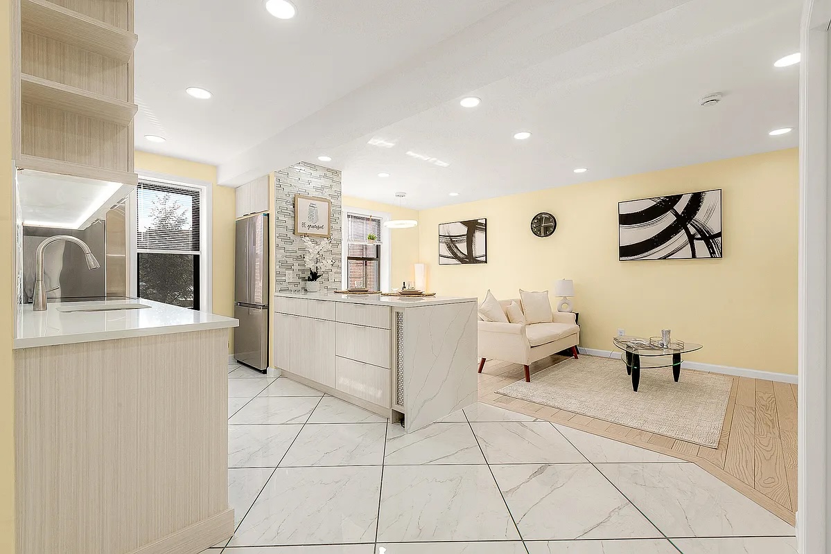 kitchen and living room in Forest Hills homes