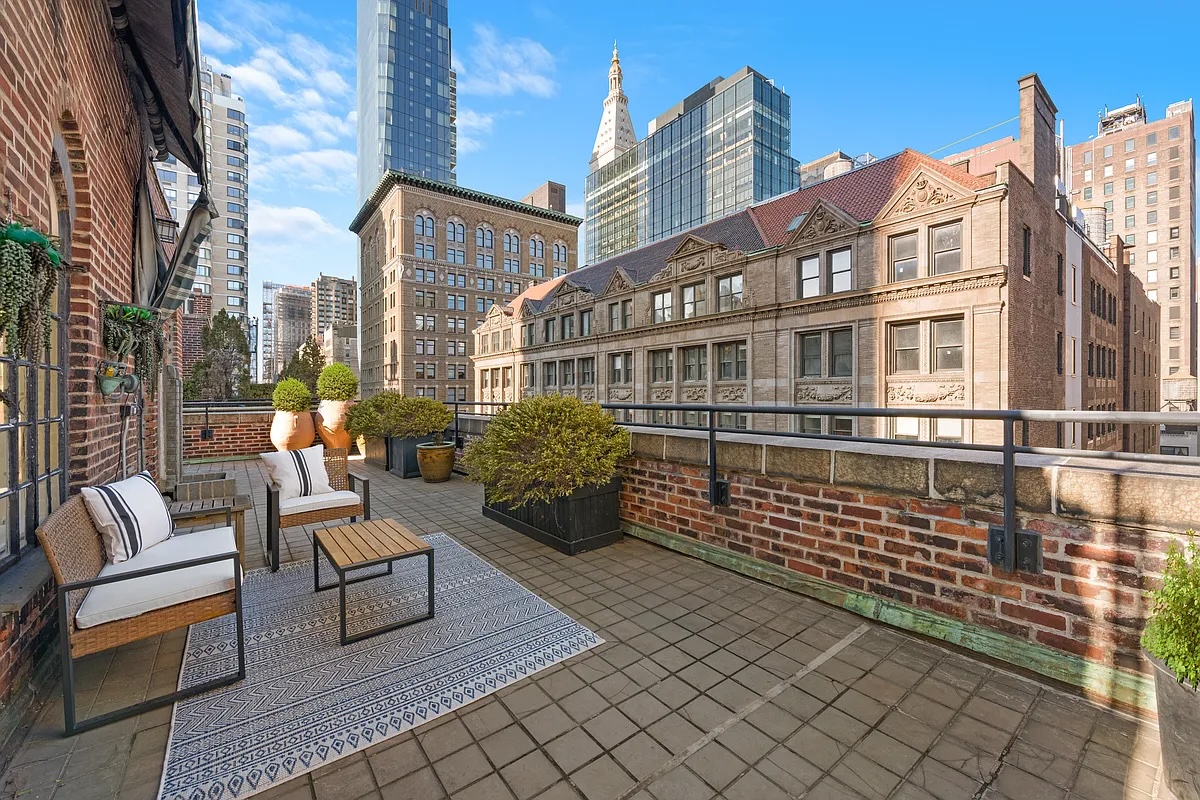 wraparound terrace off of Gramercy Park penthouse