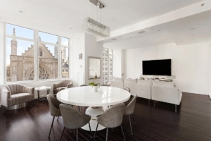 Lenox Hill dining room with church out window - nyc open houses for March 15 and 16