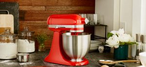 Photo of KitchenAid Mini Mixer in bright red